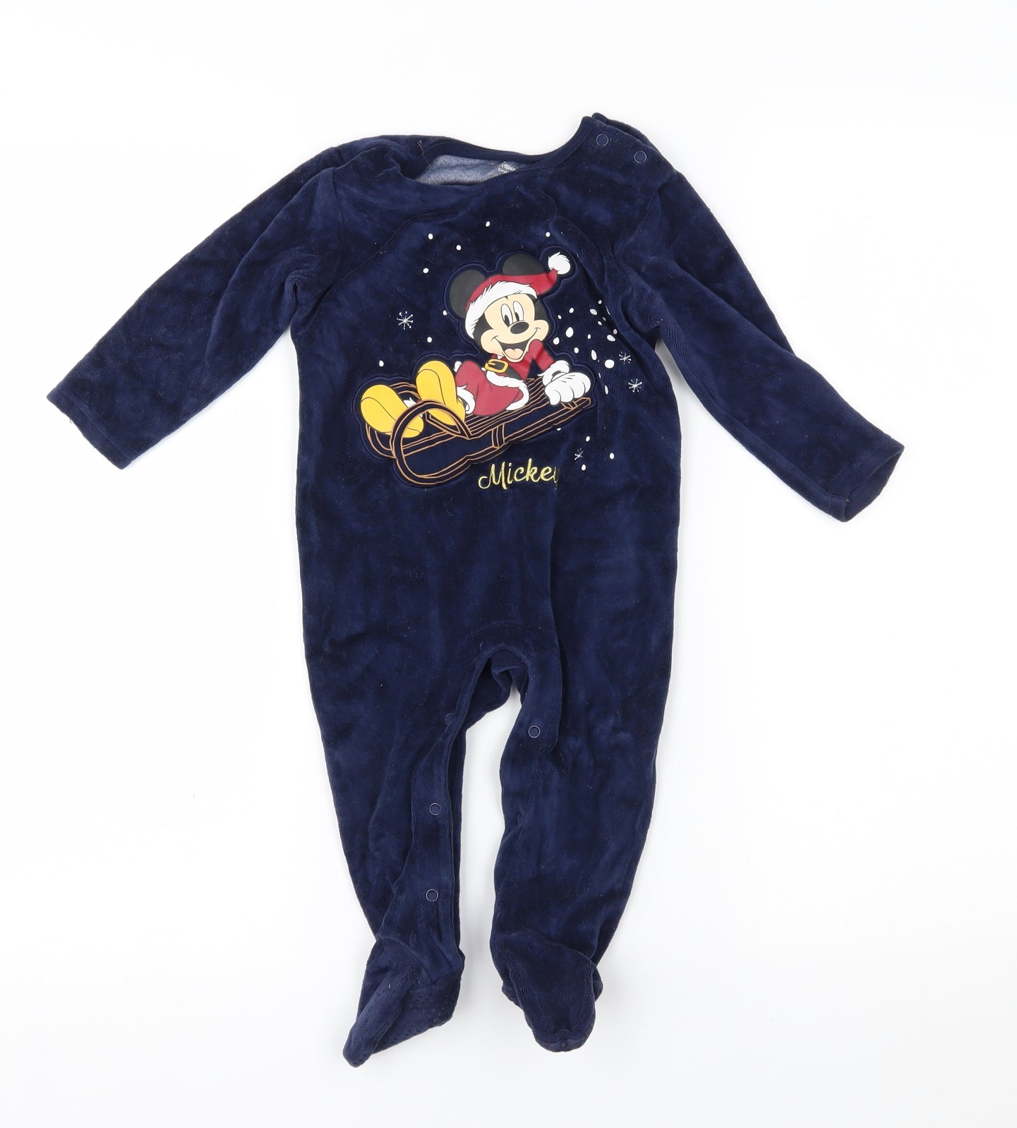 Primark Baby Blue   Babygrow One-Piece Size 12-18 Months  - mickey mouse