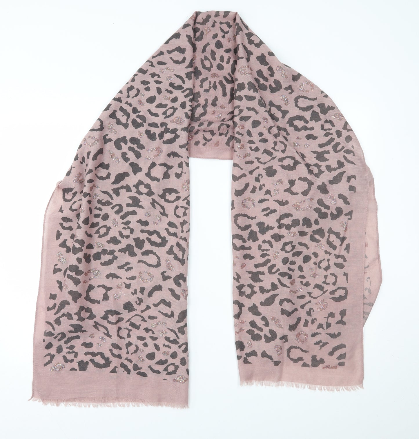 Preworn Womens Pink Animal Print   Scarf