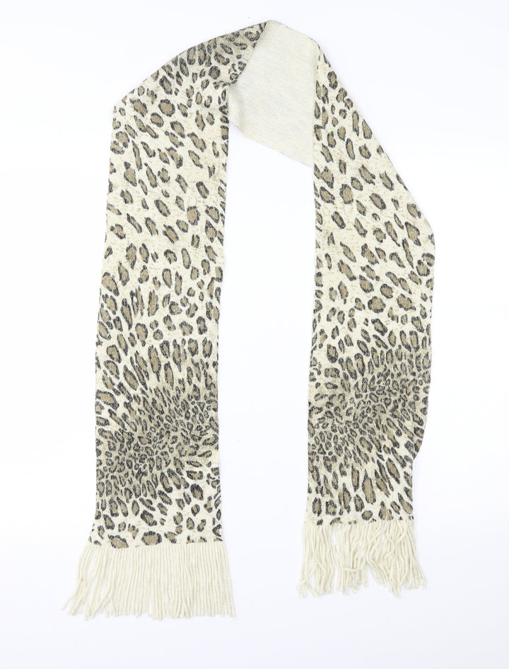 Preworn Womens Beige Animal Print Scarf