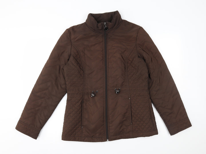 Isle Womens Brown   Quilted Coat Size 10