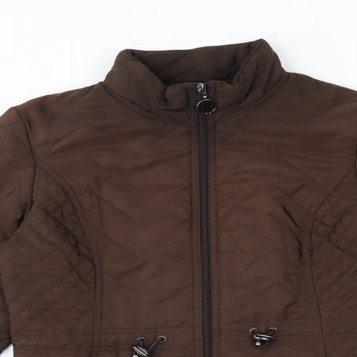 Isle Womens Brown   Quilted Coat Size 10