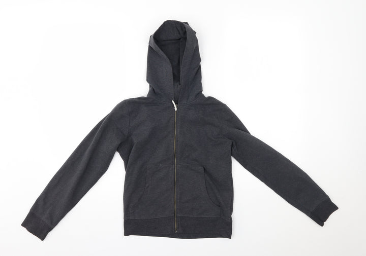 M&S Boys Grey Full Zip Hoodie Size 11-12 Years