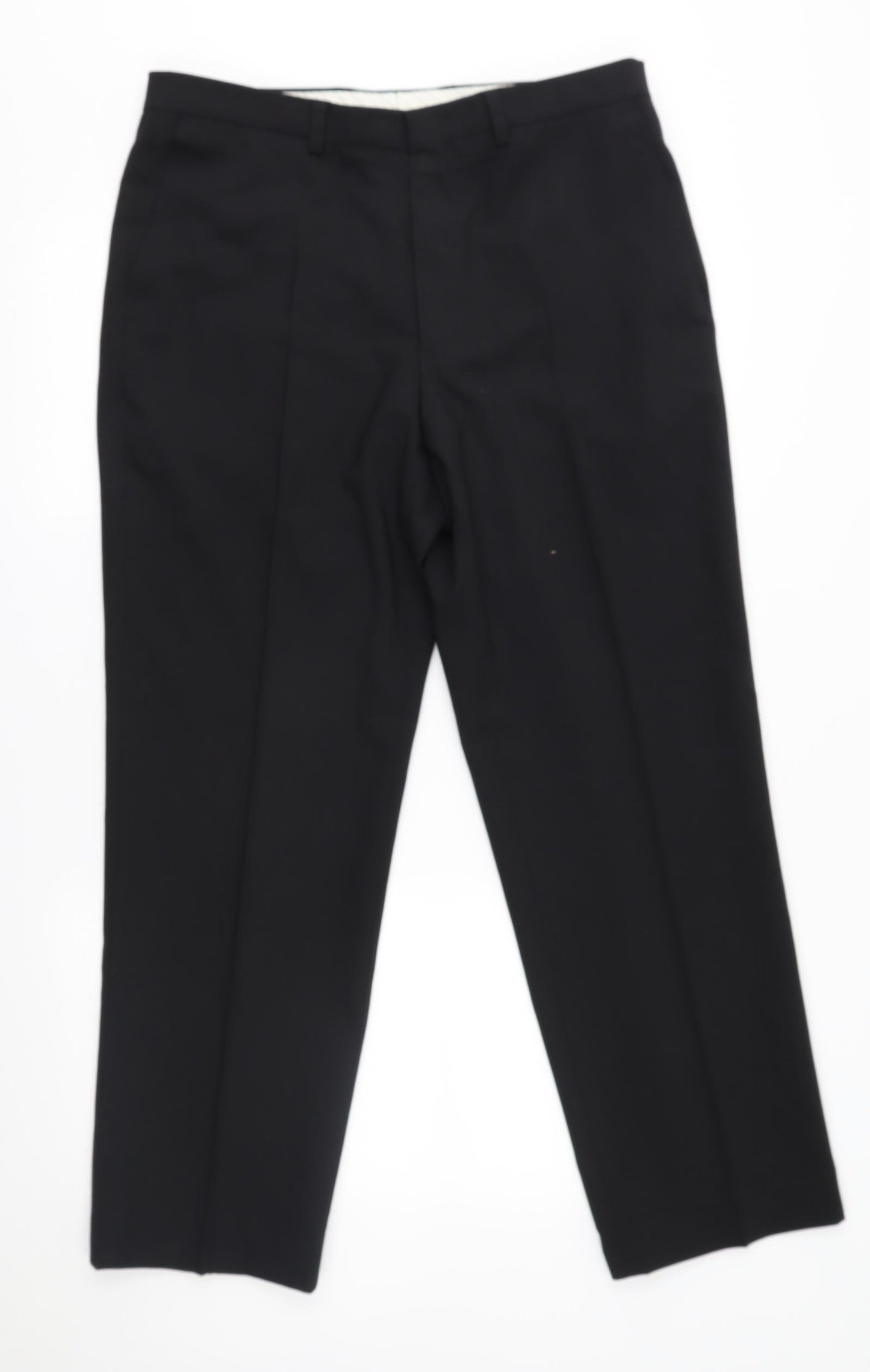 M&S Mens Black    Suit Trousers Size 34 L31 in
