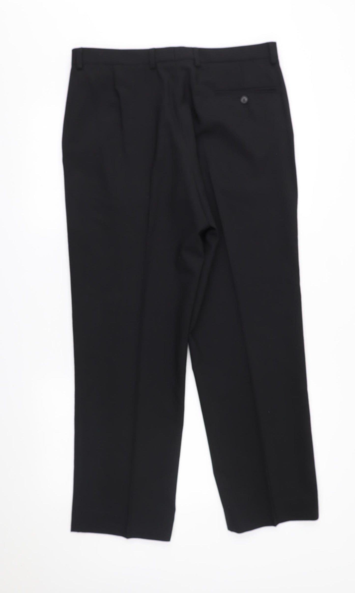 M&S Mens Black    Suit Trousers Size 34 L31 in