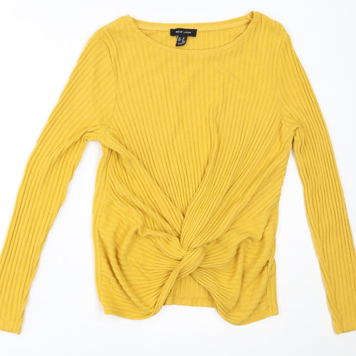 New Look Womens Yellow   Pullover Jumper Size 10