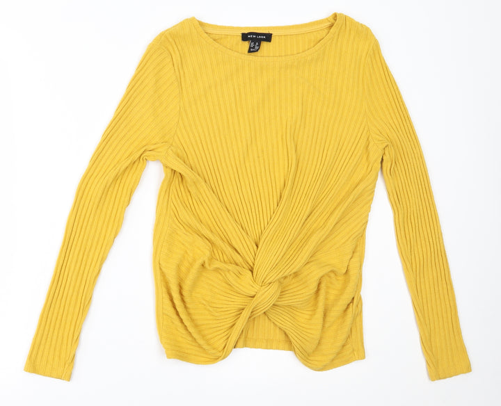 New Look Womens Yellow   Pullover Jumper Size 10