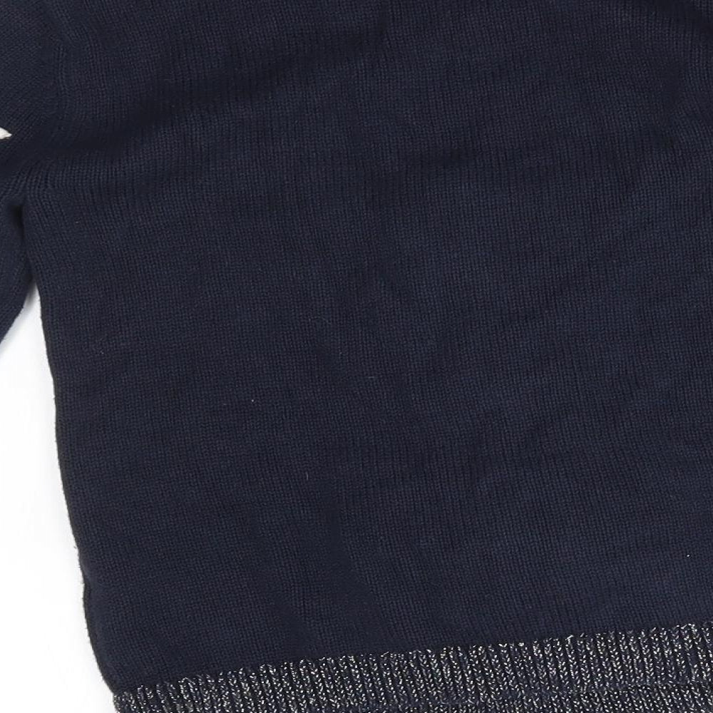 TU Girls Blue   Pullover Jumper Size 4-5 Years  - christmas
