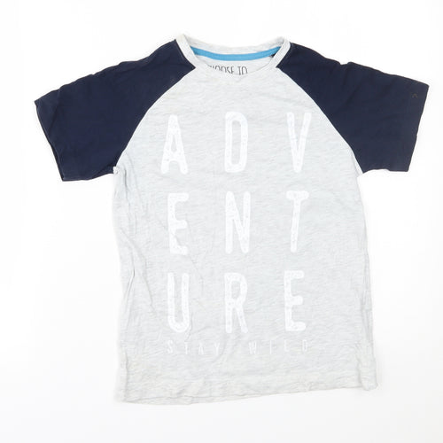 Matalan Boys Grey    Pyjama Top Size 10 Years  - adventure