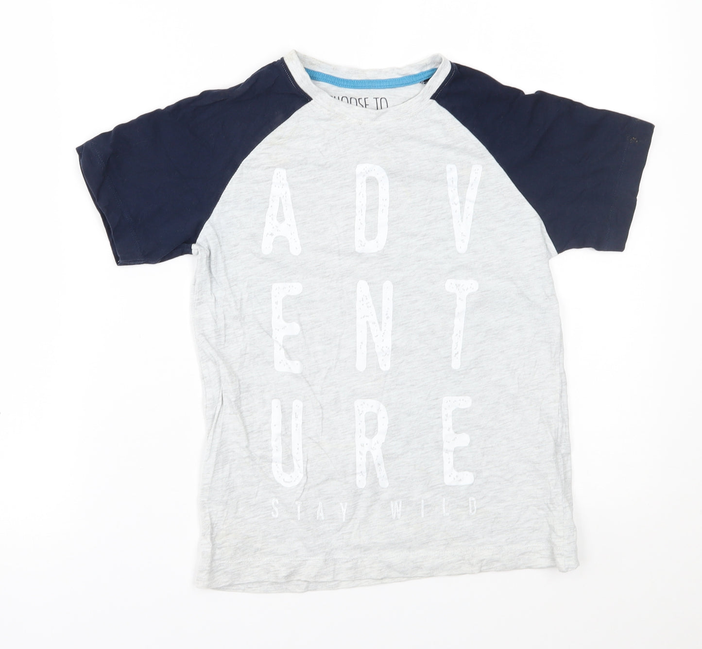Matalan Boys Grey    Pyjama Top Size 10 Years  - adventure
