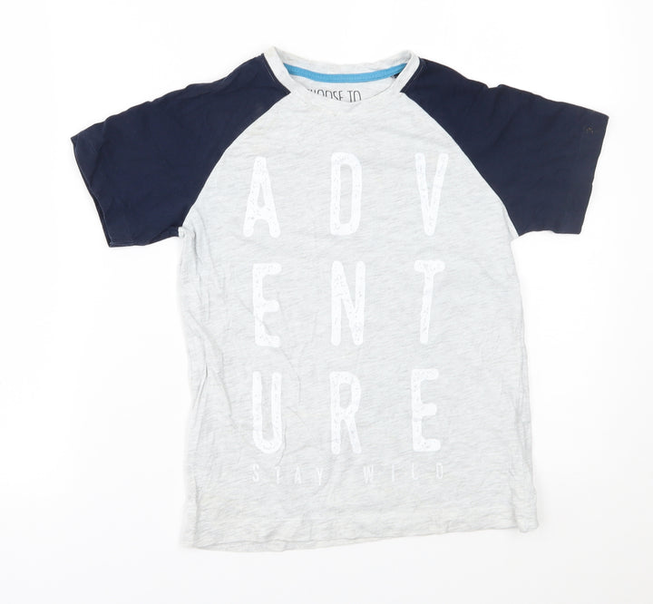 Matalan Boys Grey    Pyjama Top Size 10 Years  - adventure