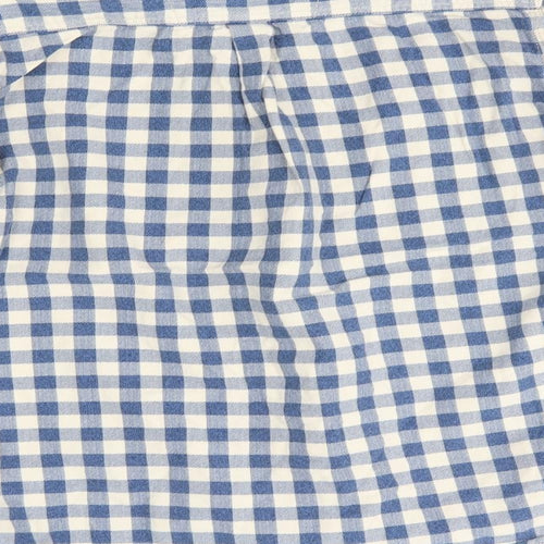 boston crew Mens Blue Plaid   Button-Up Size M
