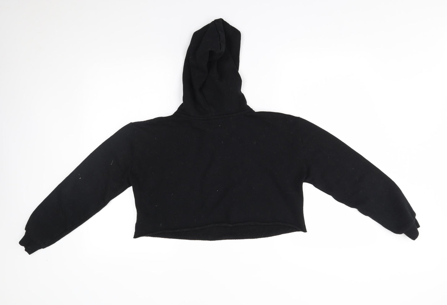 NEXT Girls Black   Pullover Hoodie Size 12-13 Years  - friends, cropped