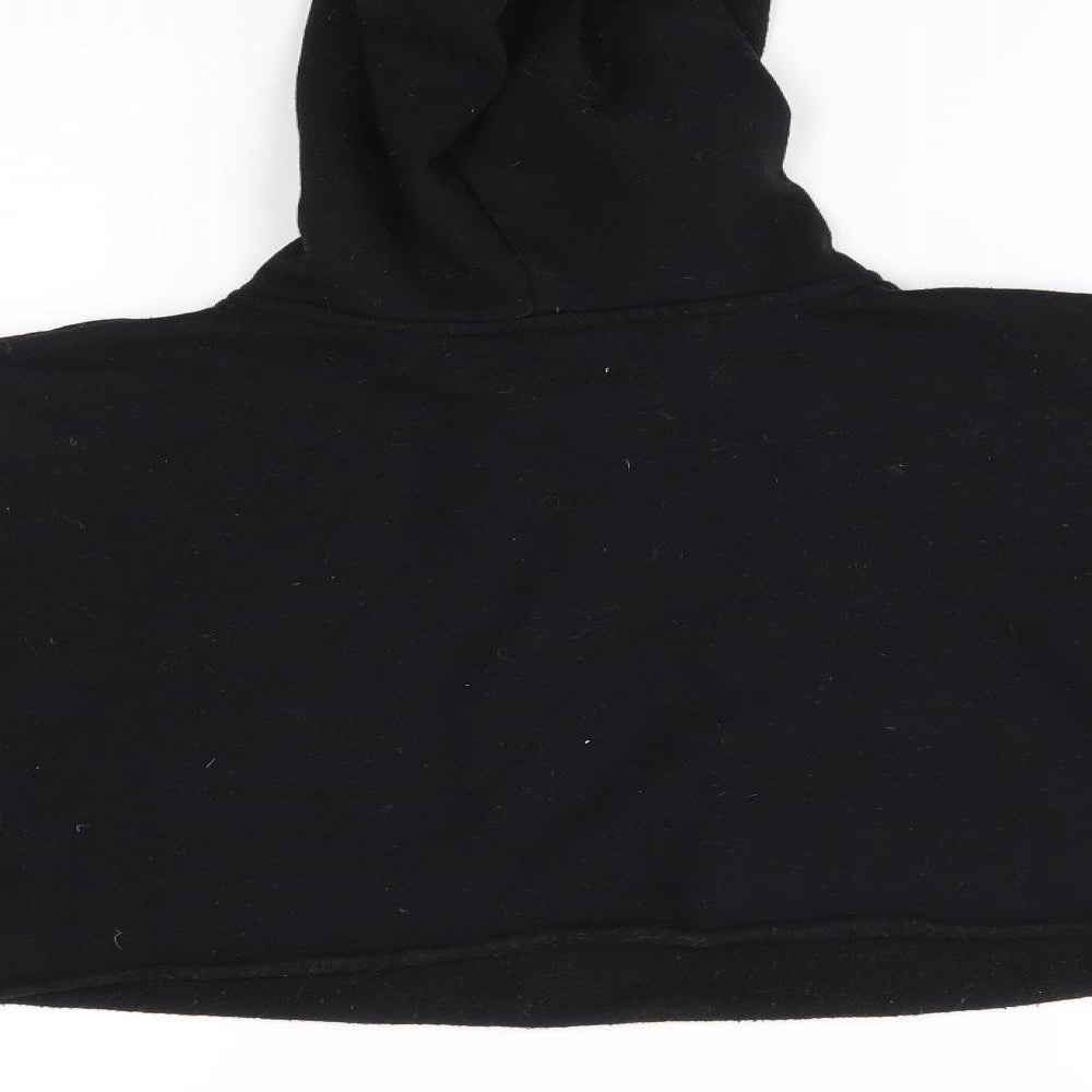 NEXT Girls Black   Pullover Hoodie Size 12-13 Years  - friends, cropped