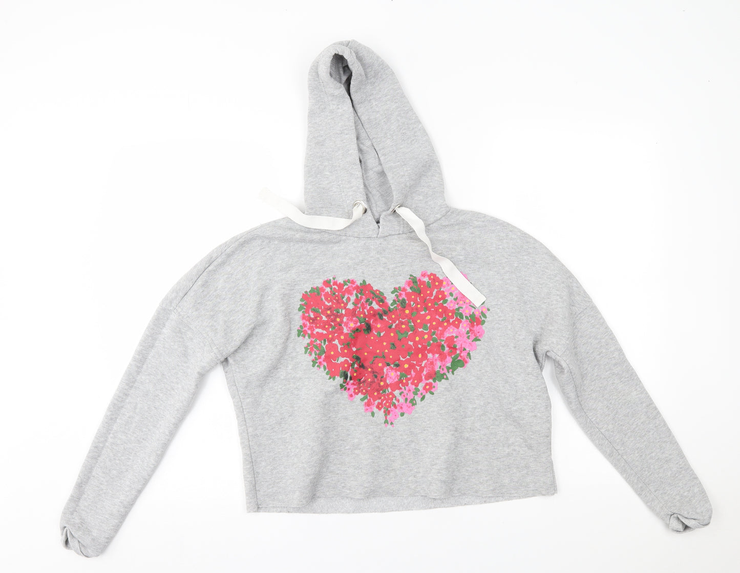 Primark Womens Grey   Pullover Hoodie Size 8  - cropped