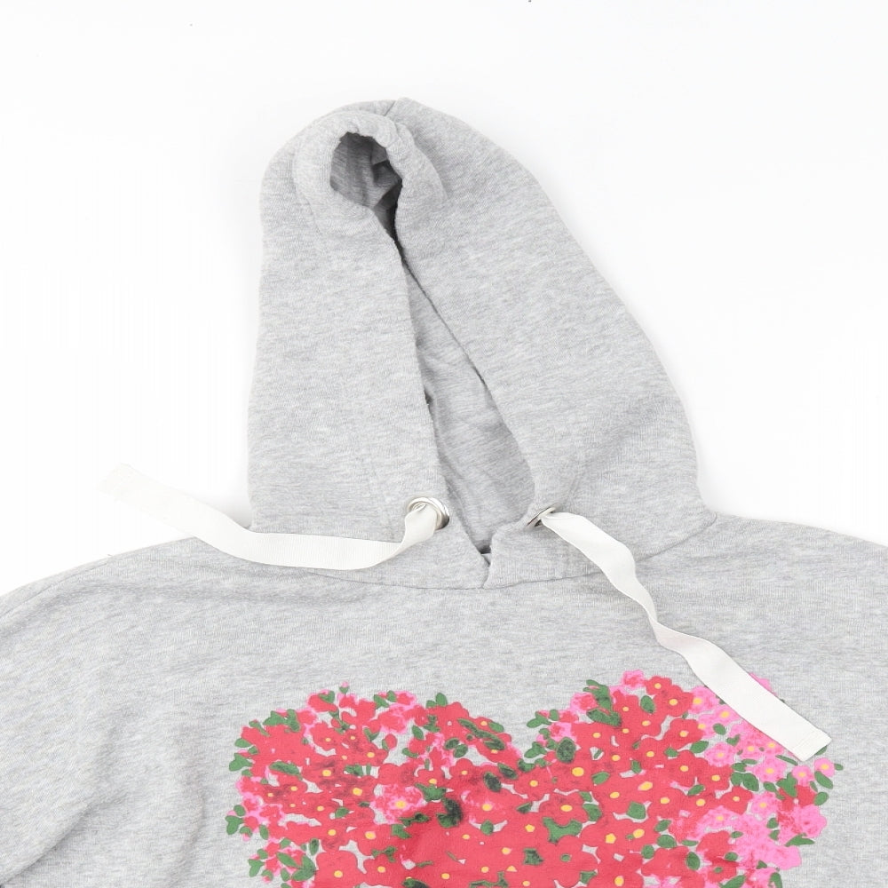 Primark Womens Grey   Pullover Hoodie Size 8  - cropped