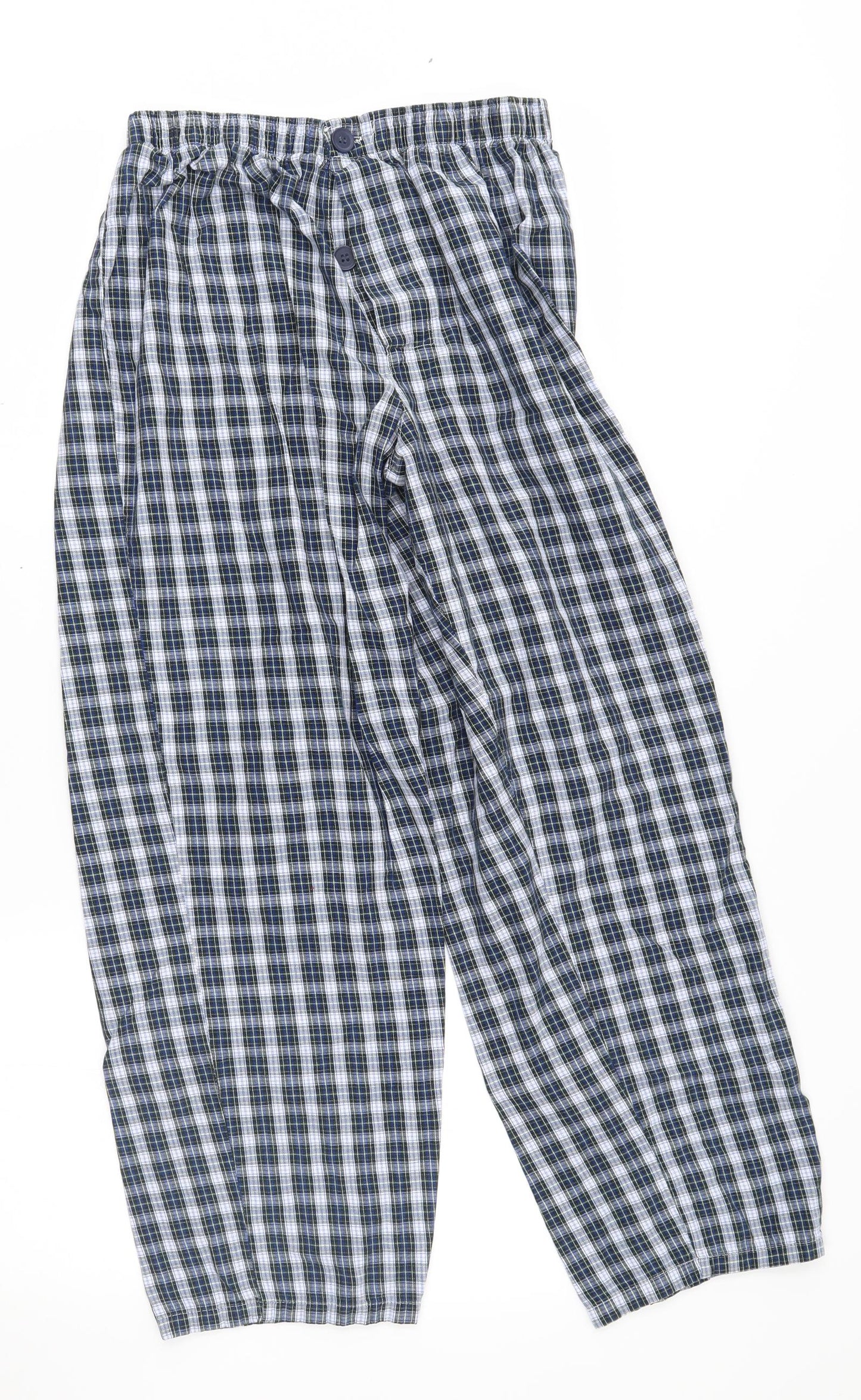 TU Mens Blue Plaid   Pyjama Pants Size M