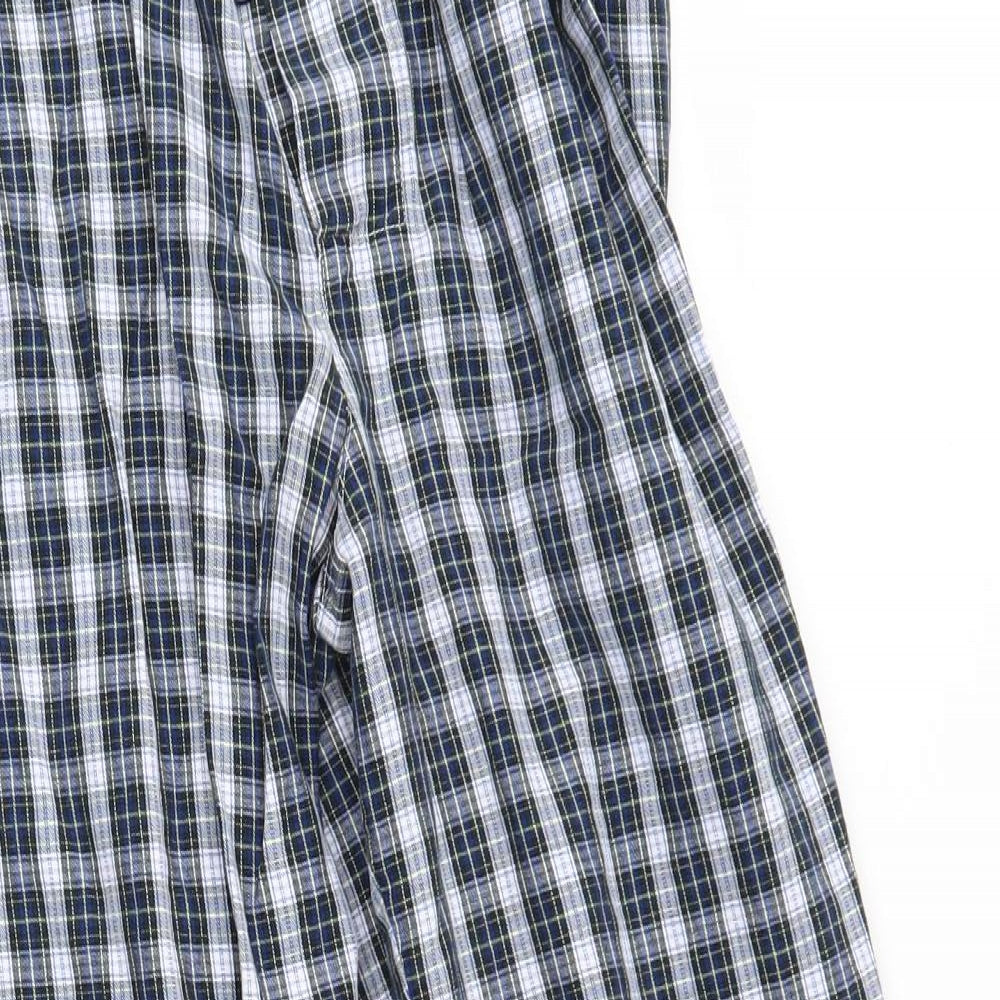 TU Mens Blue Plaid   Pyjama Pants Size M