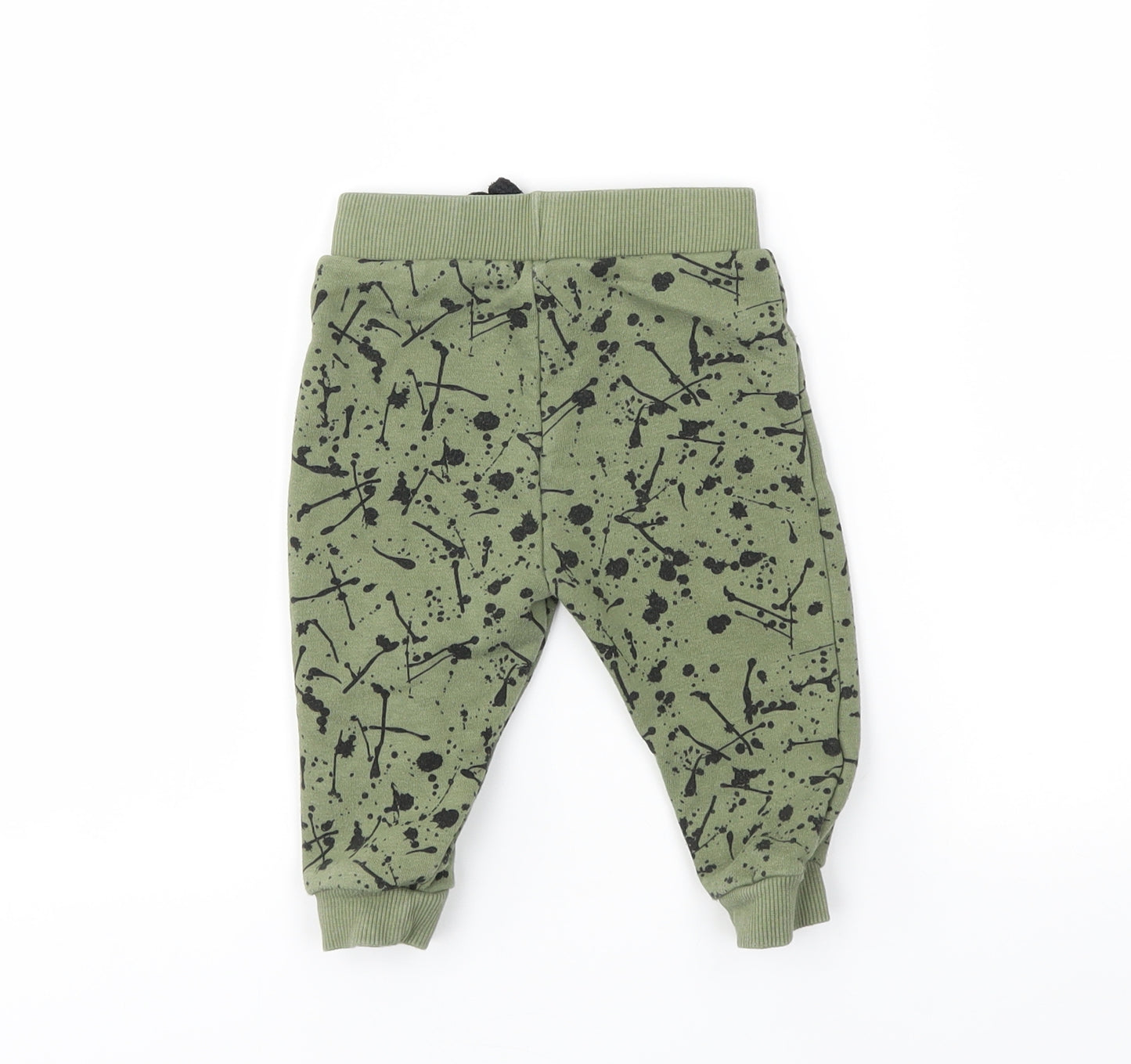 FRED &FLO Boys Green   Jogger Trousers Size 6-9 Months