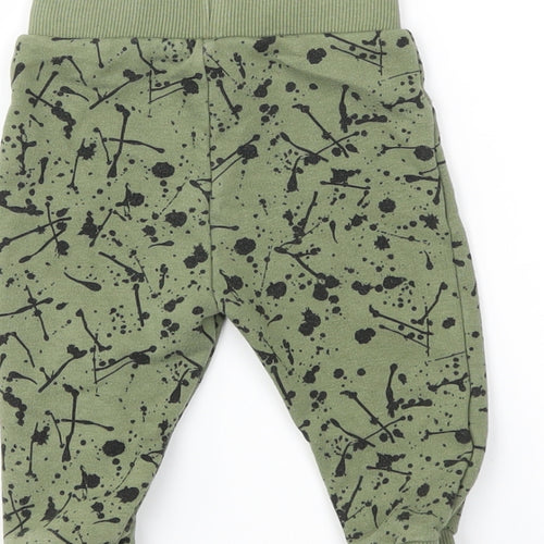 FRED &FLO Boys Green   Jogger Trousers Size 6-9 Months