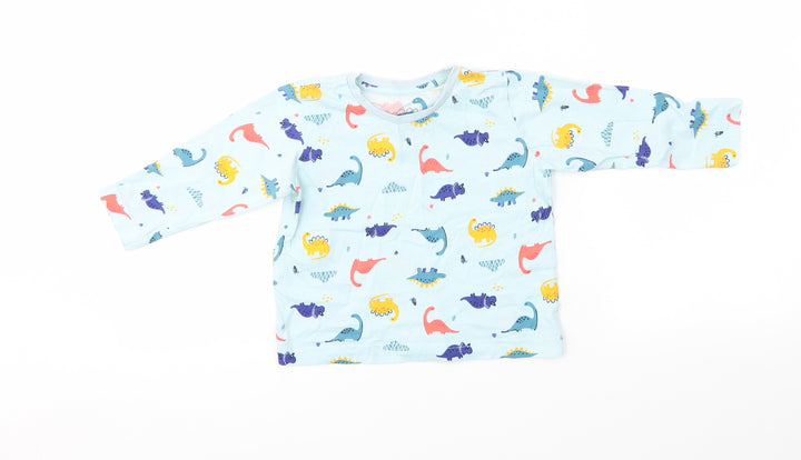 Preworn Girls Multicoloured Top Pyjama Top Size 2-3 Years - Dinosaurs