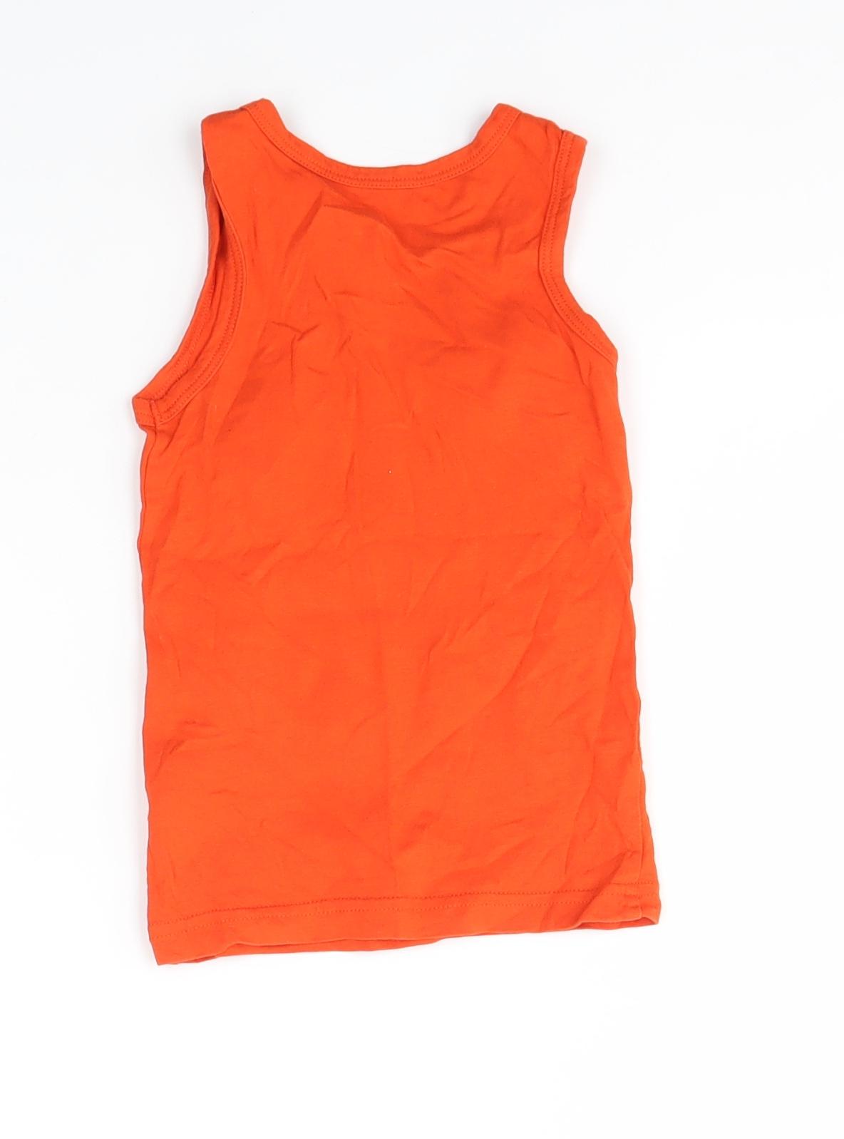F&F Boys Orange   Basic Tank Size 3-4 Years  - Broom Car