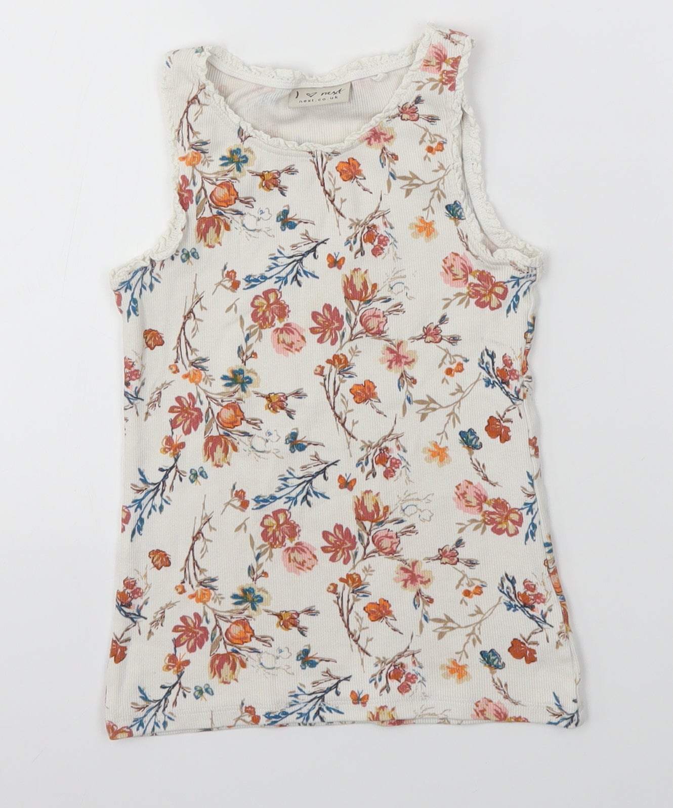 NEXT Girls Multicoloured Floral  Basic Tank Size 7 Years