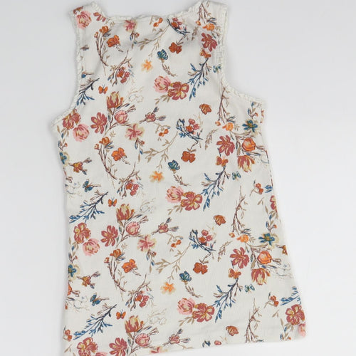 NEXT Girls Multicoloured Floral  Basic Tank Size 7 Years