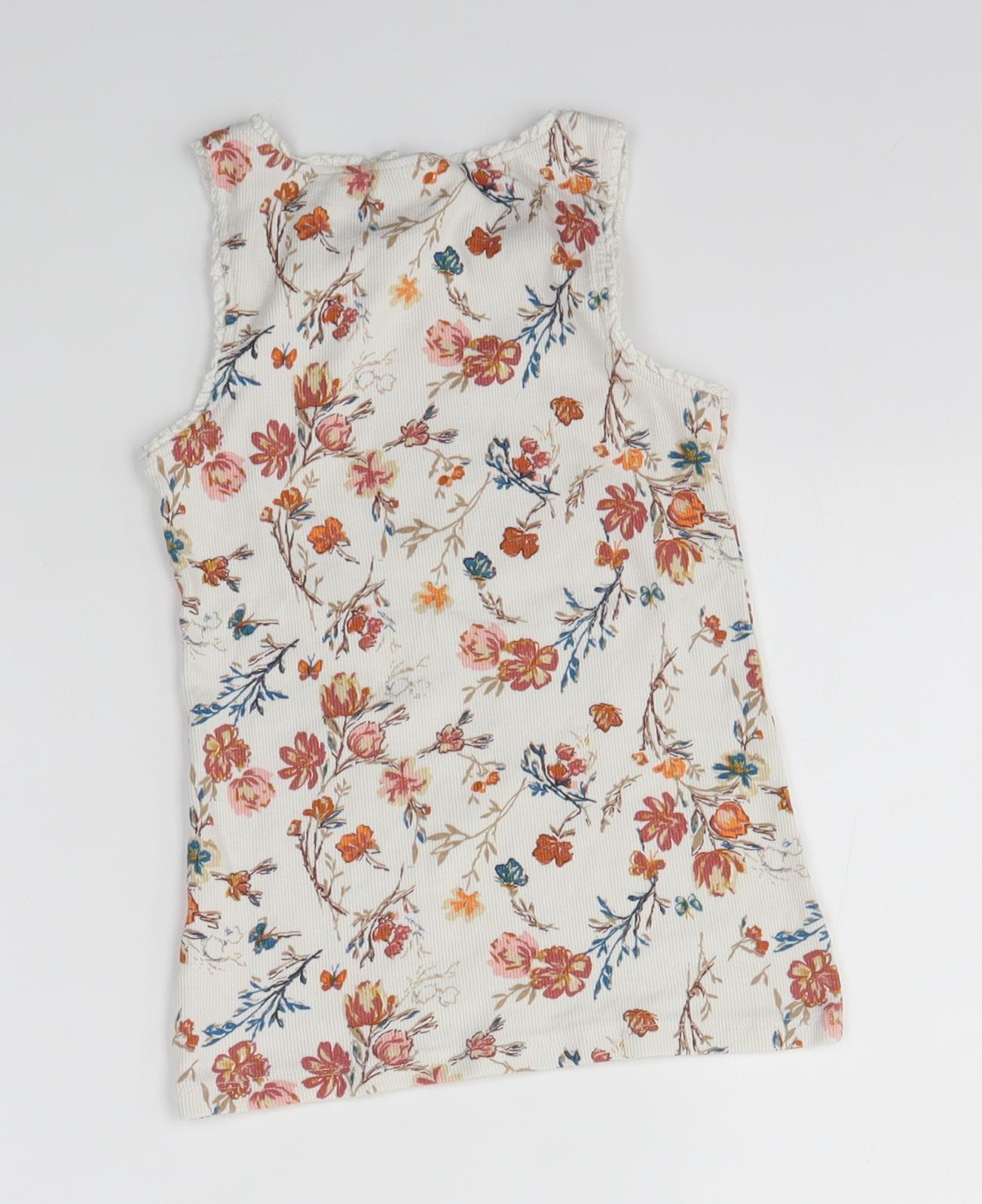 NEXT Girls Multicoloured Floral  Basic Tank Size 7 Years