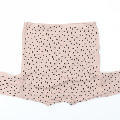 Primark Girls Multicoloured Polka Dot Knit Pullover Jumper Size 6-7 Years