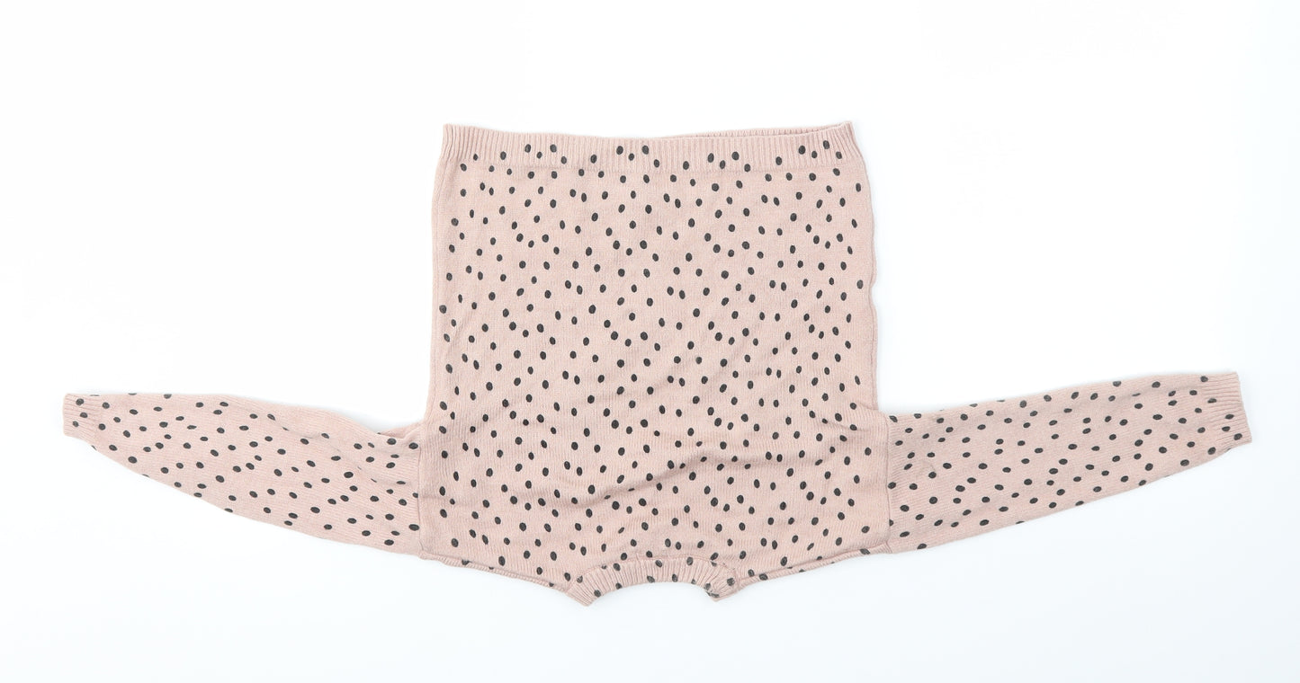 Primark Girls Multicoloured Polka Dot Knit Pullover Jumper Size 6-7 Years