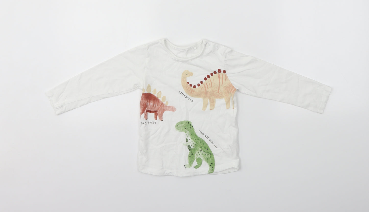 TU Baby Multicoloured   Pullover T-Shirt Size 18-24 Months  - Dinosaur