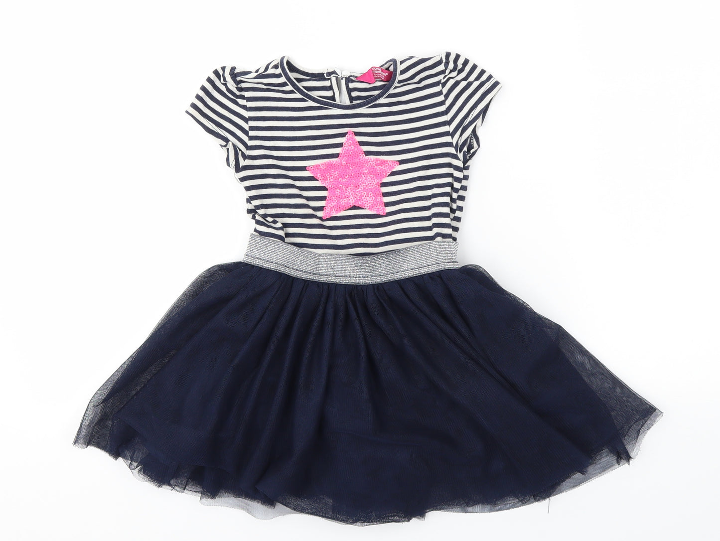 Young Dimension Girls Multicoloured Striped  A-Line  Size 2-3 Years