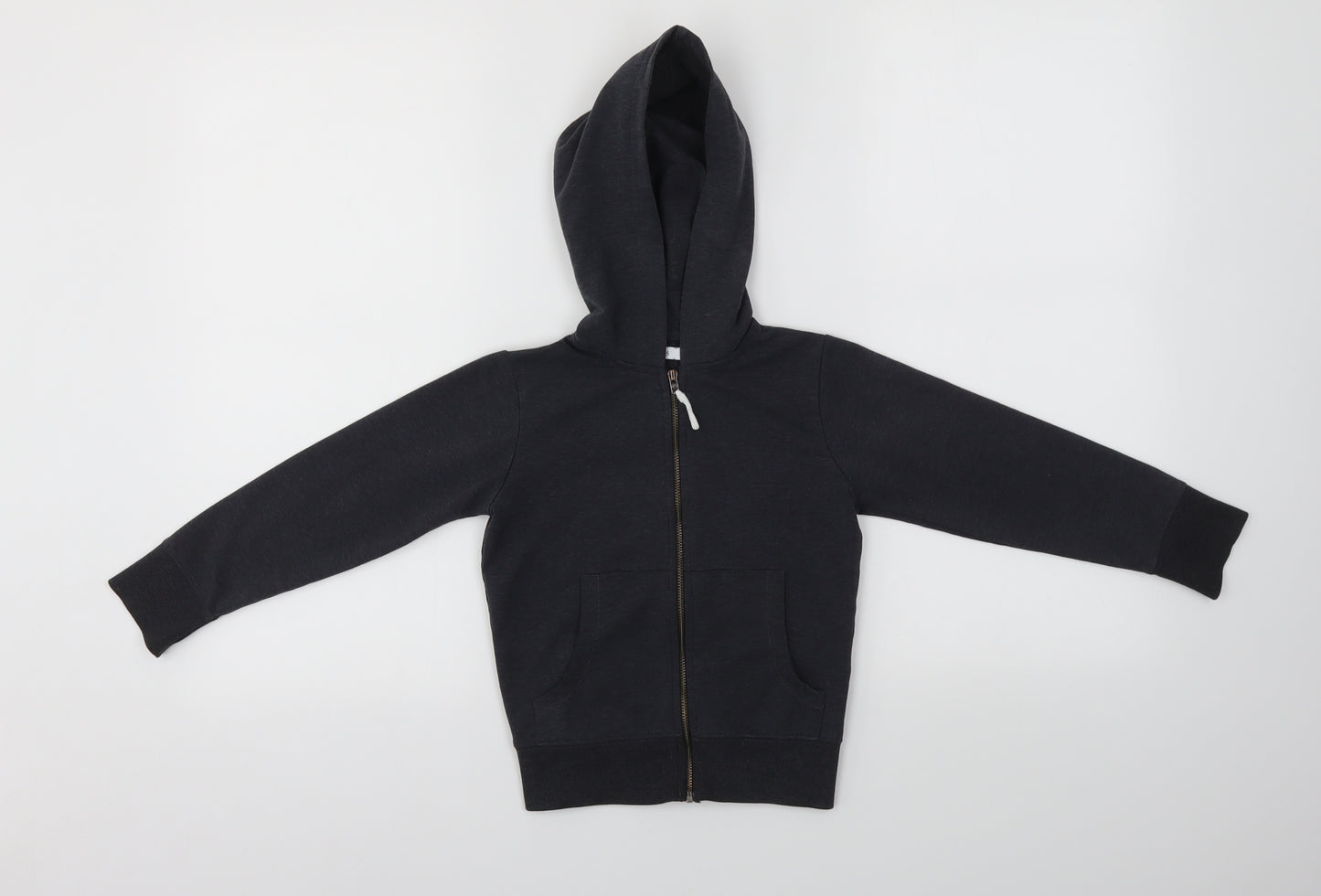M&S Boys Grey   Full Zip Jumper Size 5-6 Years