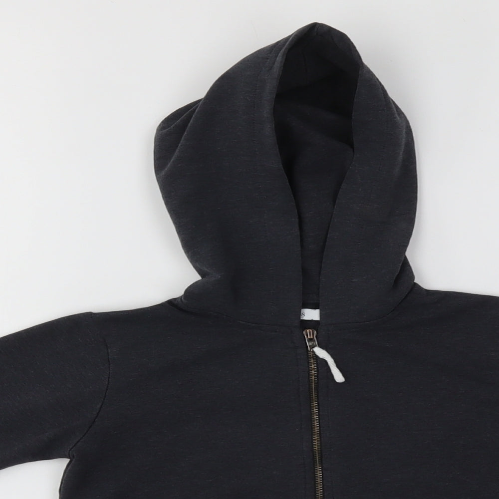 M&S Boys Grey   Full Zip Jumper Size 5-6 Years