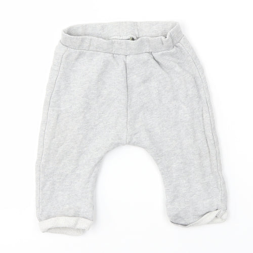 M&S Boys Grey   Jogger Trousers Size 6-9 Months