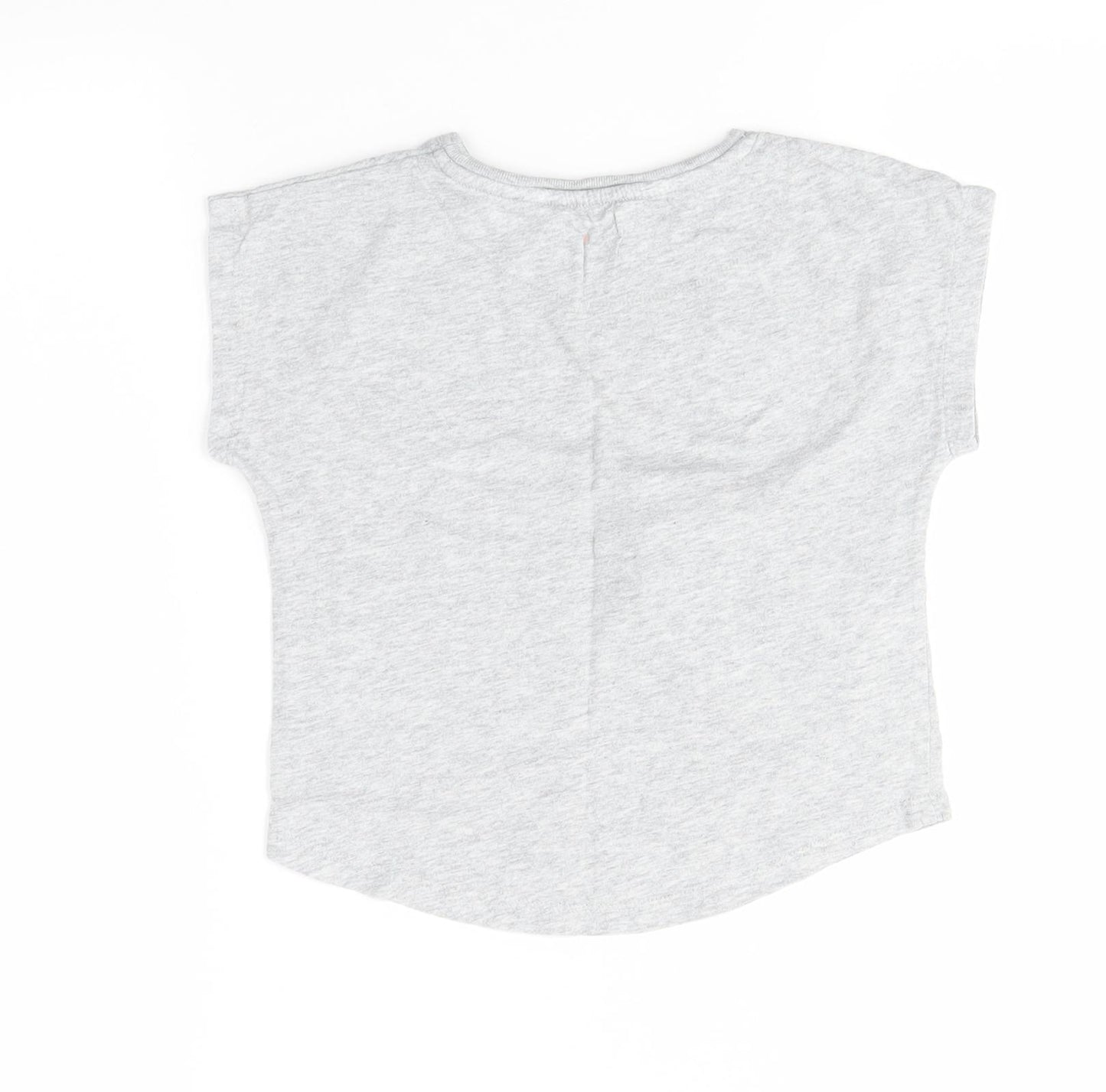 John Lewis Girls Grey   Basic T-Shirt Size 3 Years  - Flamingo