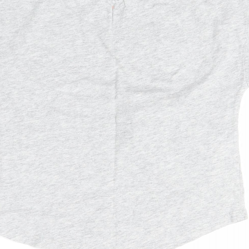 John Lewis Girls Grey   Basic T-Shirt Size 3 Years  - Flamingo