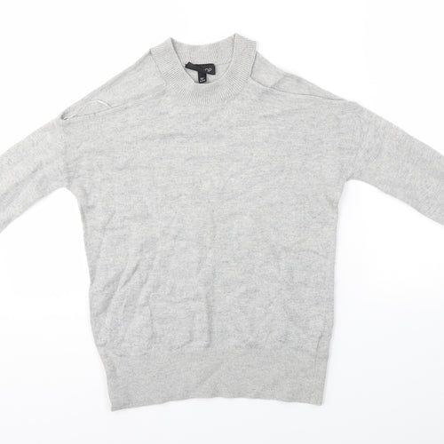 Topshop Womens Grey  Knit Pullover Jumper Size 8