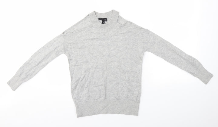 Topshop Womens Grey  Knit Pullover Jumper Size 8