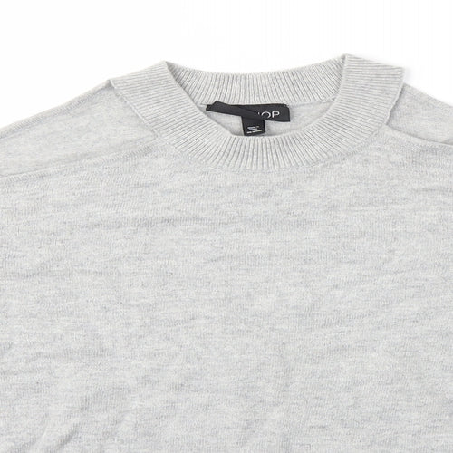 Topshop Womens Grey  Knit Pullover Jumper Size 8
