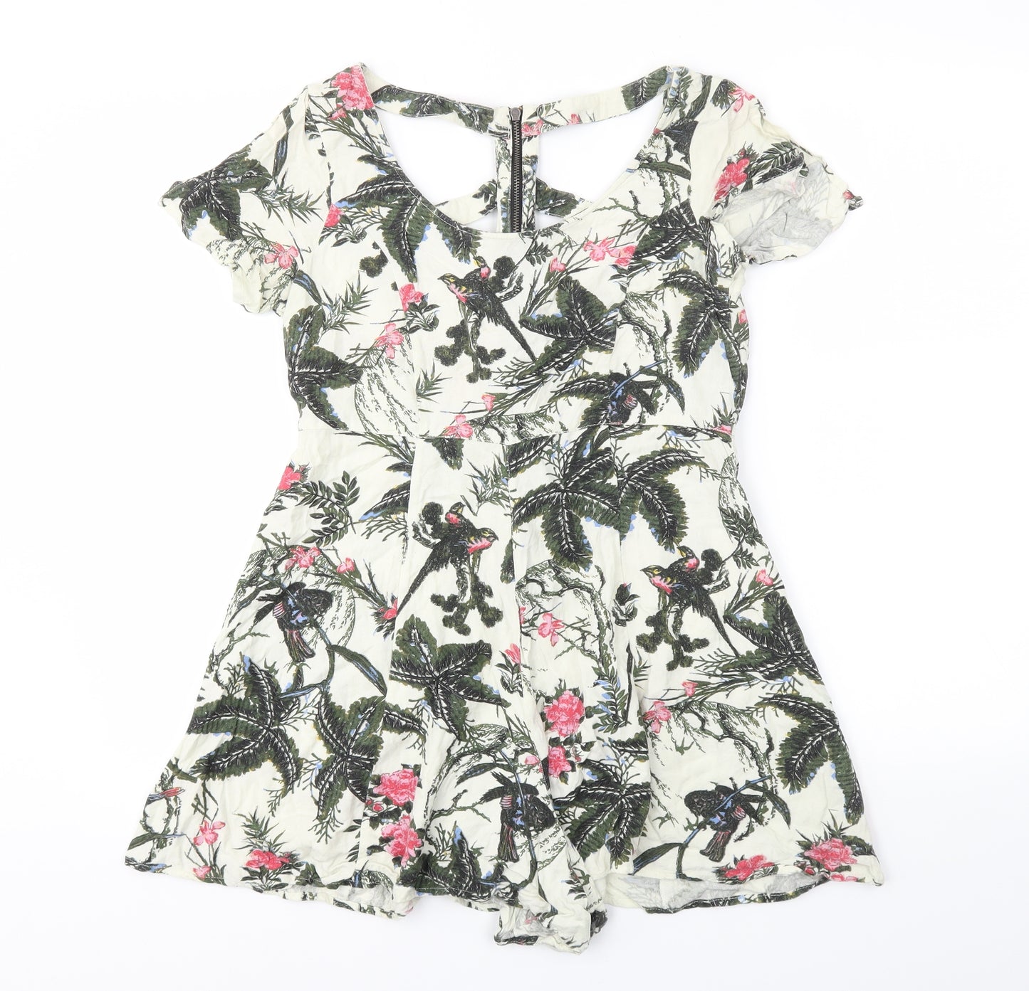 River Island Womens Multicoloured Floral  Playsuit One-Piece Size 10