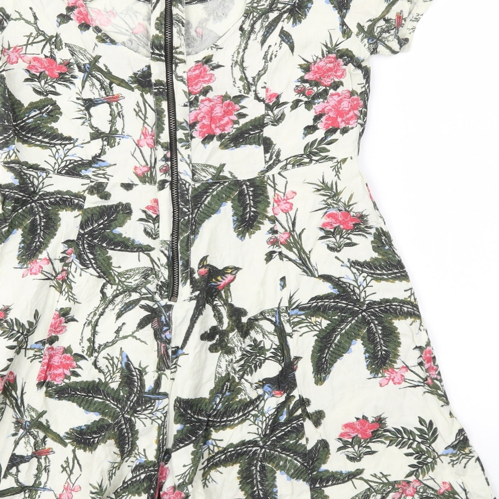 River Island Womens Multicoloured Floral  Playsuit One-Piece Size 10
