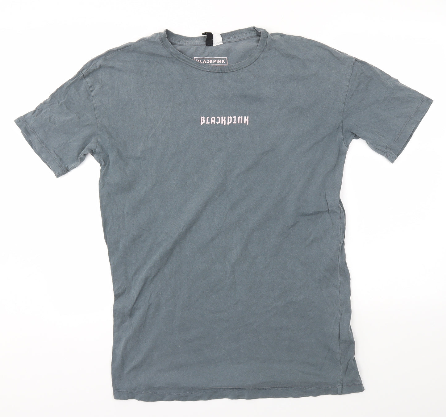 H&M Mens Grey    T-Shirt Size XS  - BLACKPINK