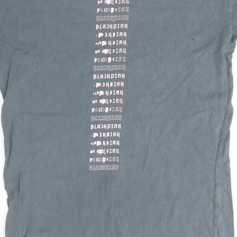 H&M Mens Grey    T-Shirt Size XS  - BLACKPINK