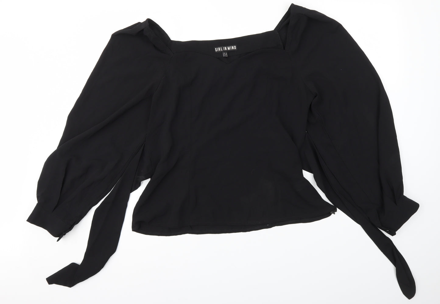 GIRL IN MIND Womens Black    Blouse Size 16