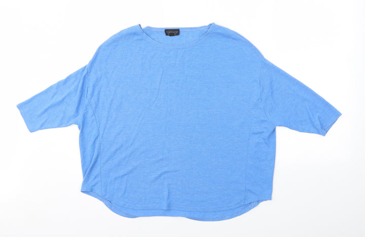 Topshop Womens Blue Basic T-Shirt Size 8