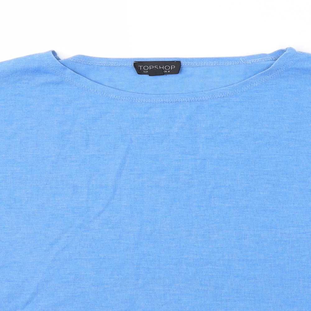Topshop Womens Blue   Basic T-Shirt Size 8