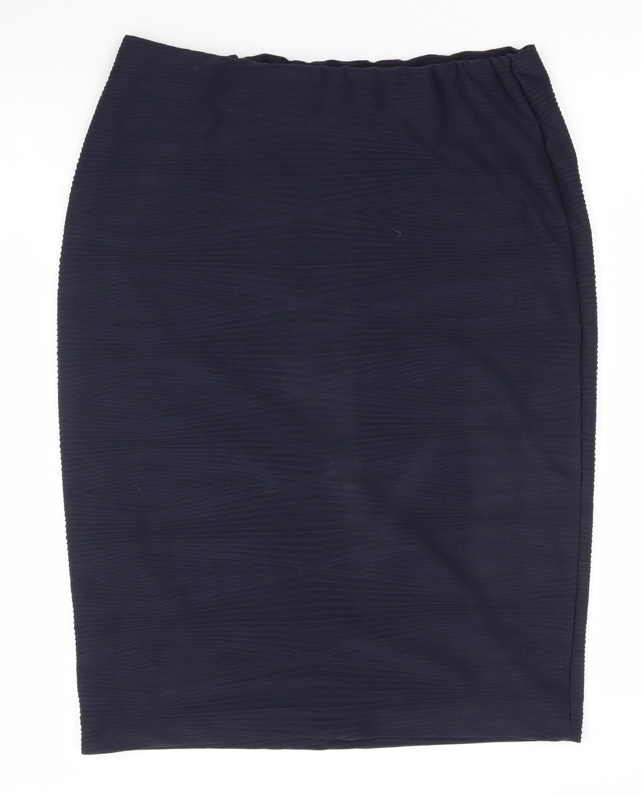 Debenhams Womens Beige   Straight & Pencil Skirt Size 12  - Ribbed