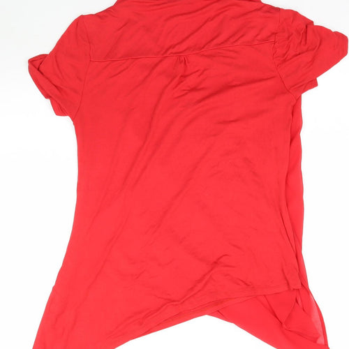 George Womens Red   Wrap T-Shirt Size 12