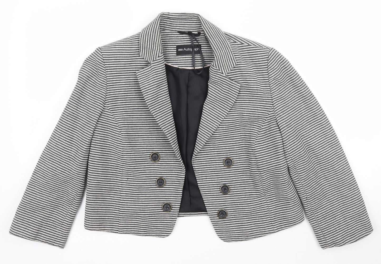 Autograph Womens Multicoloured Striped  Jacket Blazer Size 14